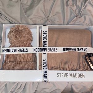 Brand new Steve Madden hat and scarf set.